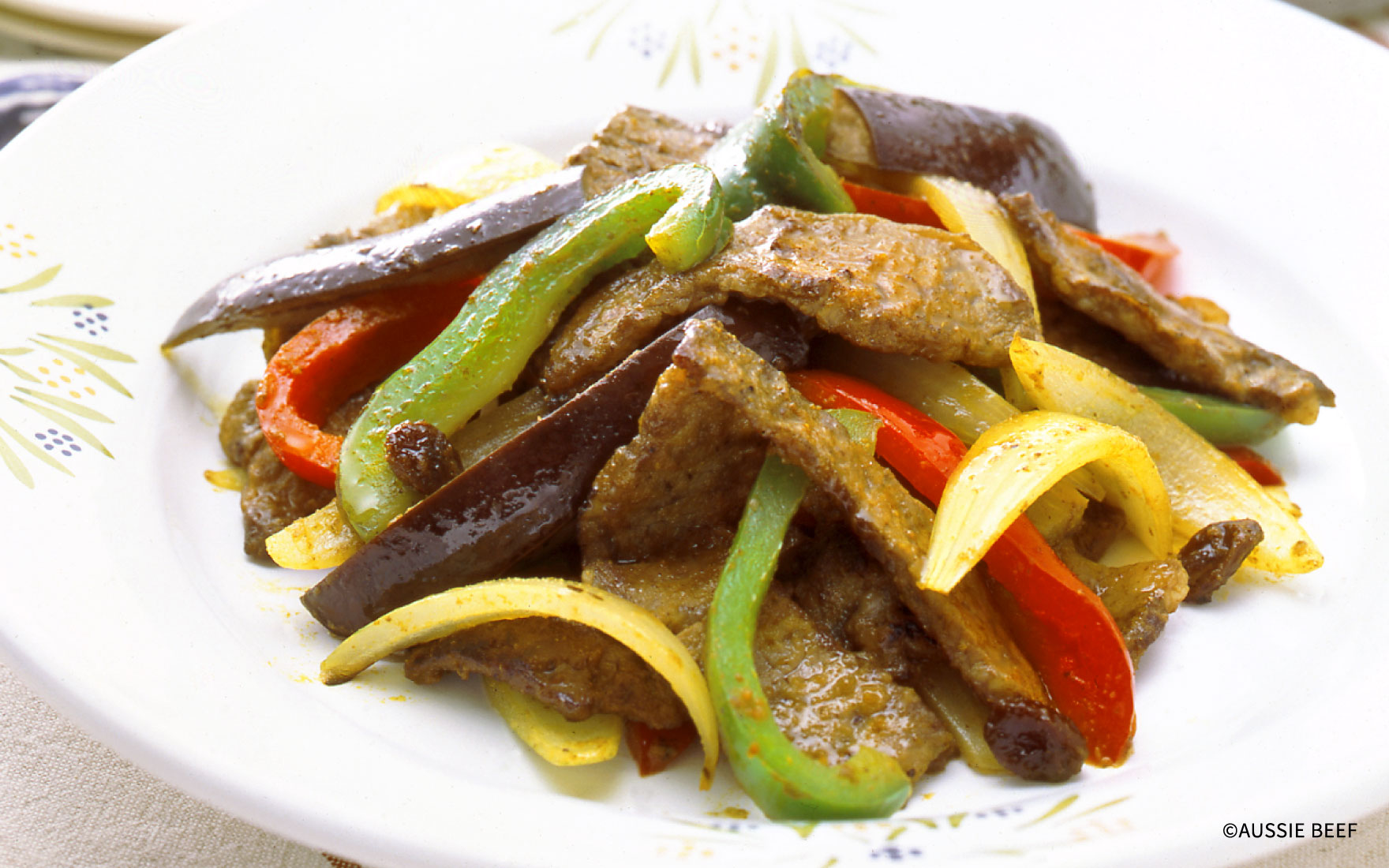 牛肉と野菜のカレー炒め