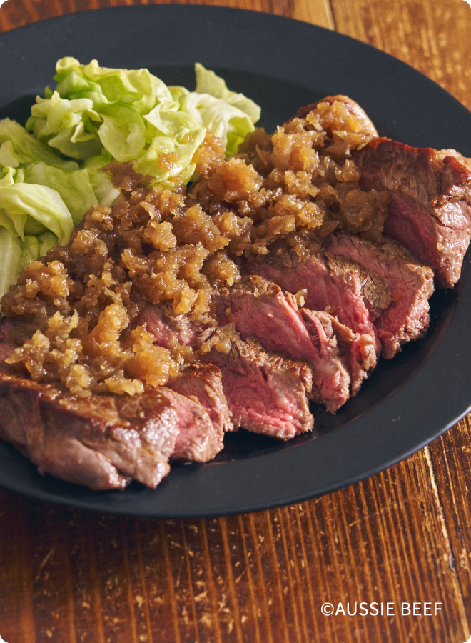 父の日のスペシャルステーキ〜玉ねぎの濃厚ソース〜